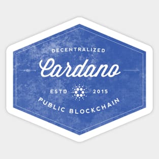 Cardano Vintage Logo 2015 Blockchain ADA Cryptocurrency Sticker